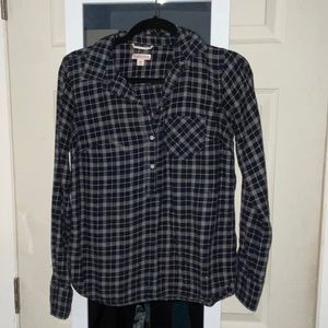 Black plaid shirt